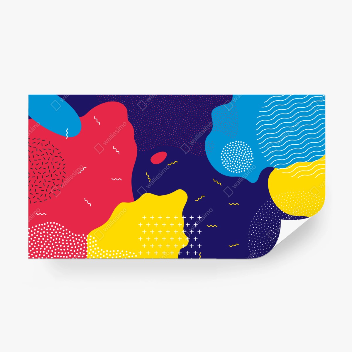 Carta da parati motivo astratto pop dai colori vivaci • Wallissimo®