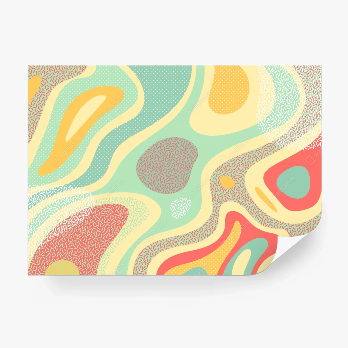 Carta da parati mosaico organico in pastello • Wallissimo®