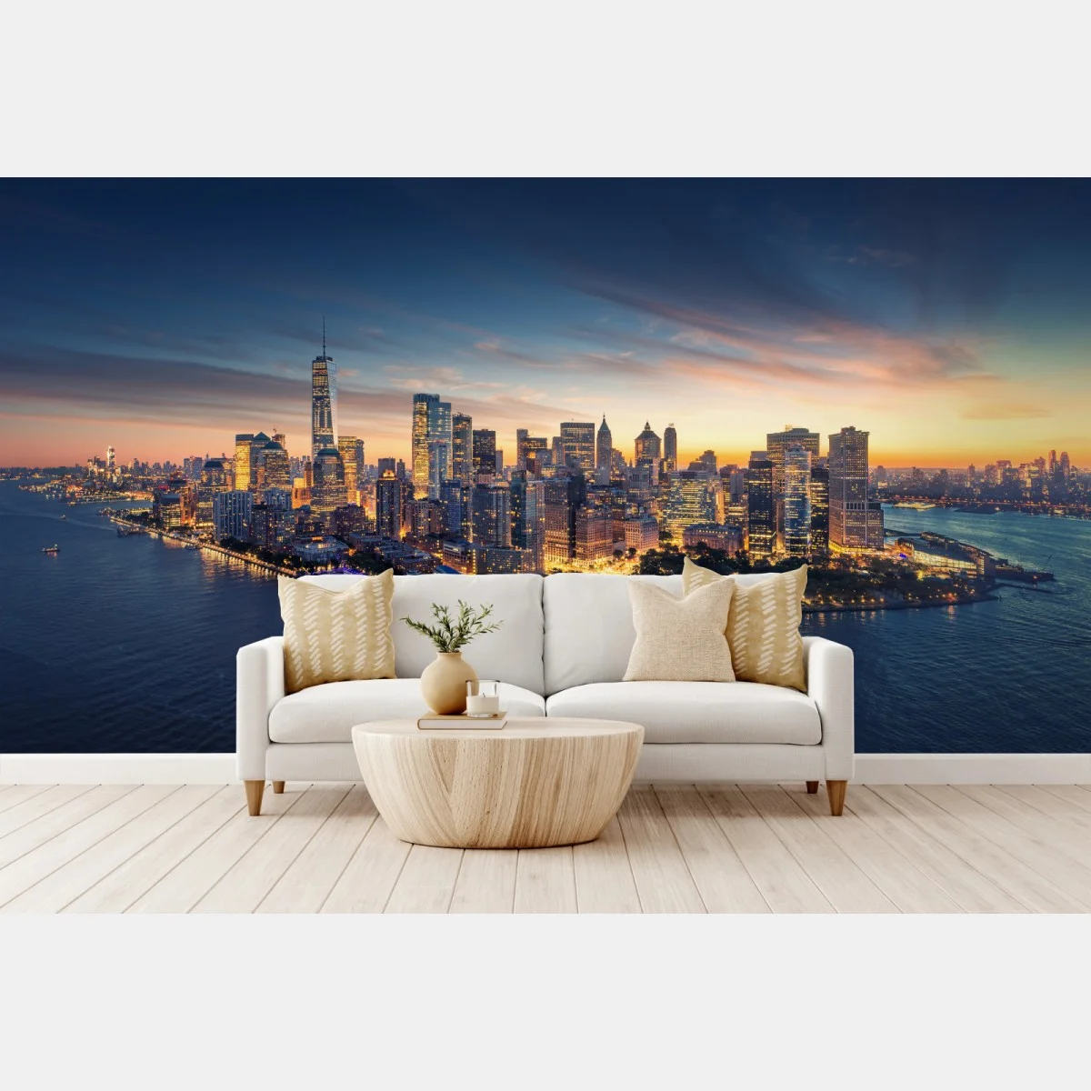 Carta da parati panorama di Manhattan all'alba • Wallissimo® Carta da parati panorama di Manhattan all'alba • Wallissimo®