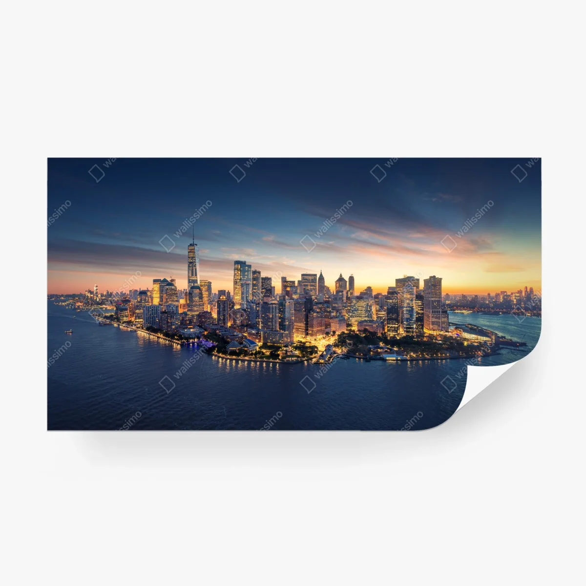 Carta da parati panorama di Manhattan all'alba • Wallissimo® Carta da parati panorama di Manhattan all'alba • Wallissimo®