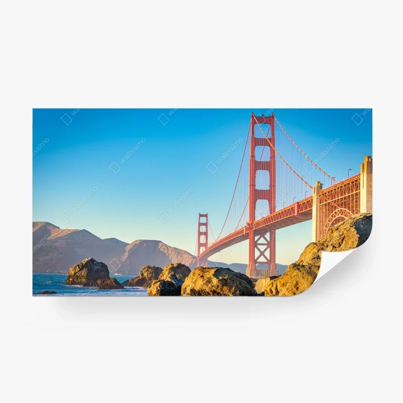 Carta da parati panorama costiero con il ponte Golden Gate di San Francisco