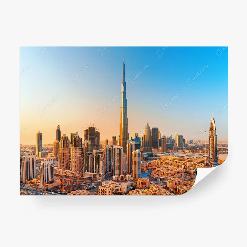 Carta da parati skyline dorato di Dubai