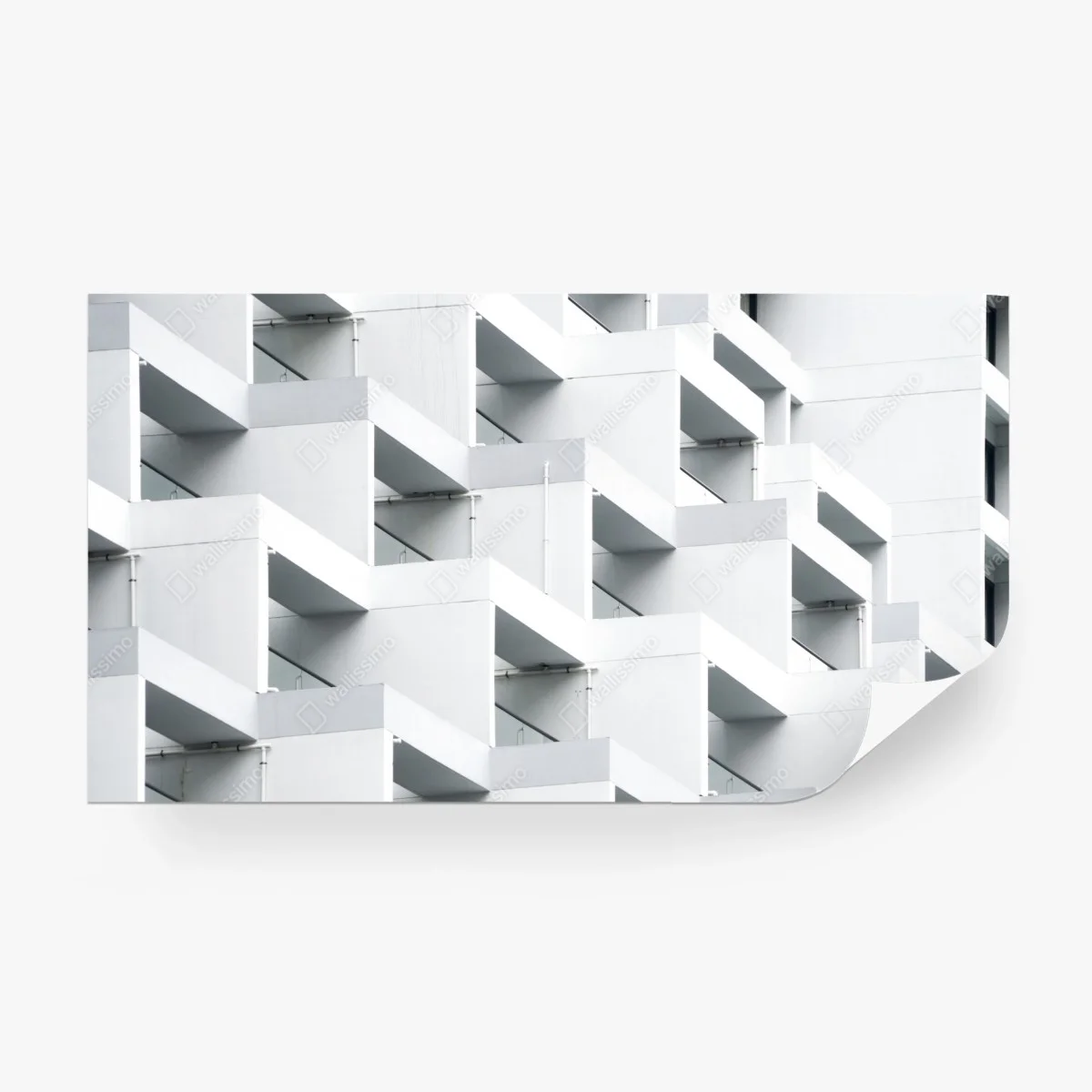 Carta da parati geometria urbana in bianco • Wallissimo®
