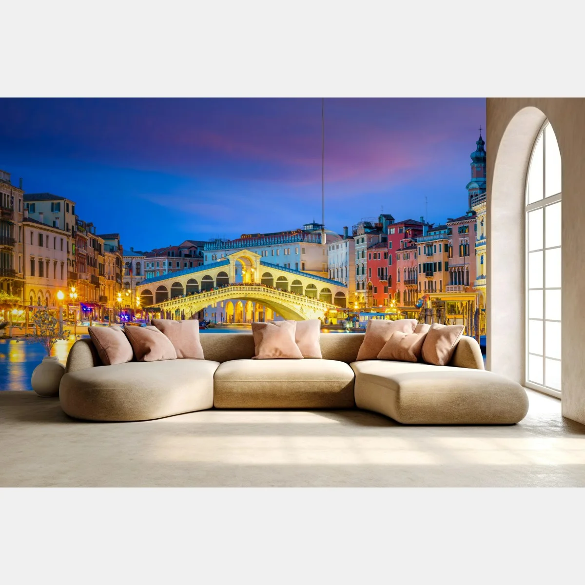 Carta da parati tramonto sul ponte di Rialto, Venezia • Wallissimo® Carta da parati tramonto sul ponte di Rialto, Venezia • Wallissimo®