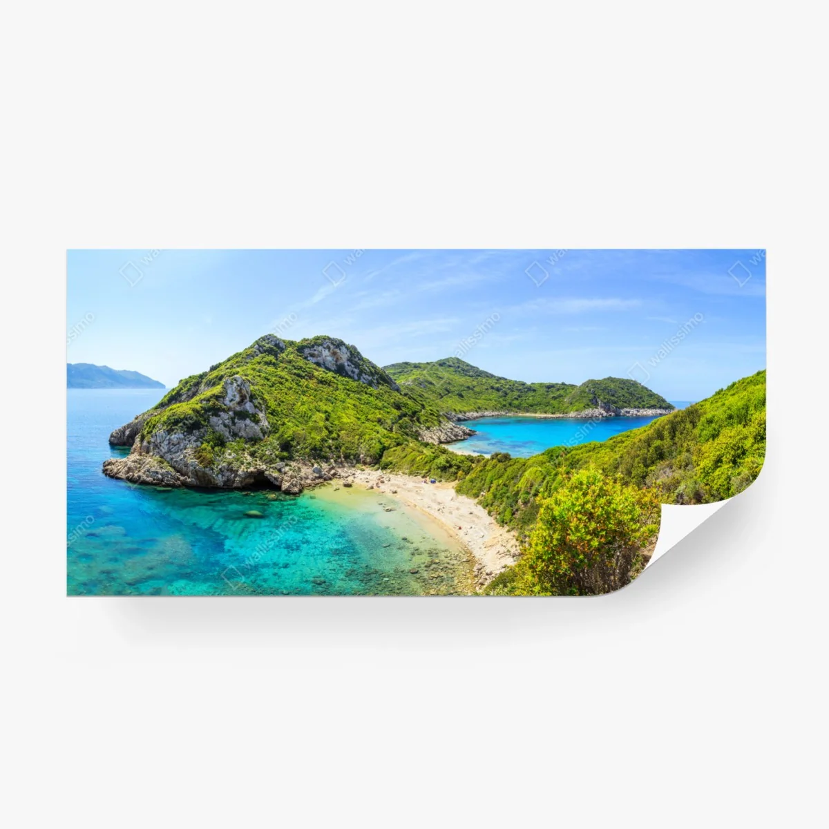 Carta da parati caletta dal mare turchese • Wallissimo® Carta da parati caletta dal mare turchese • Wallissimo®