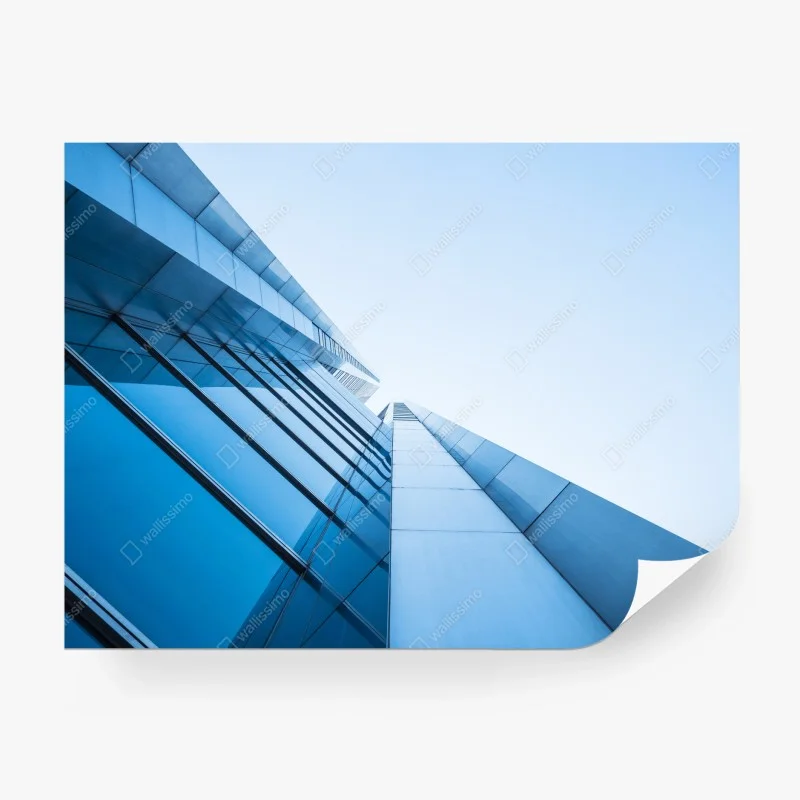 Carta da parati prospettiva architettonica moderna in vetro