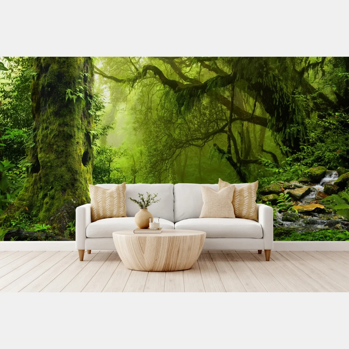 Carta da parati foresta incantata verdeggiante • Wallissimo® Carta da parati foresta incantata verdeggiante • Wallissimo®