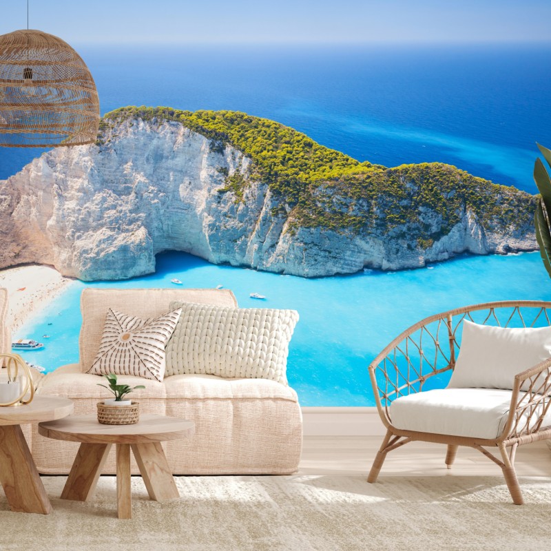 Carta da parati oasi turchese: baia di Navagio, Zakynthos