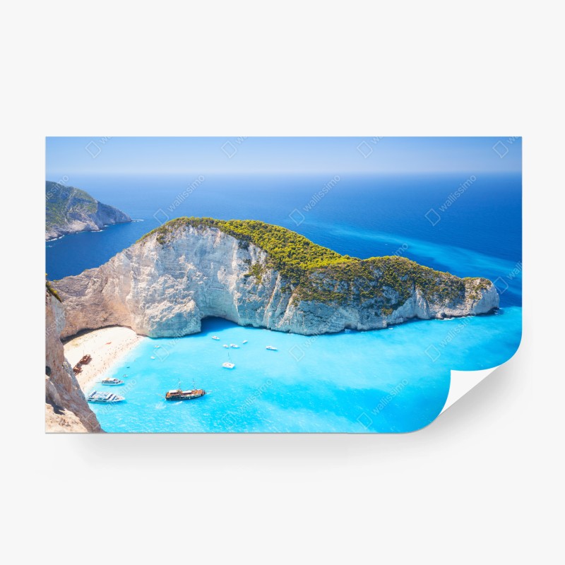 Carta da parati oasi turchese: baia di Navagio, Zakynthos