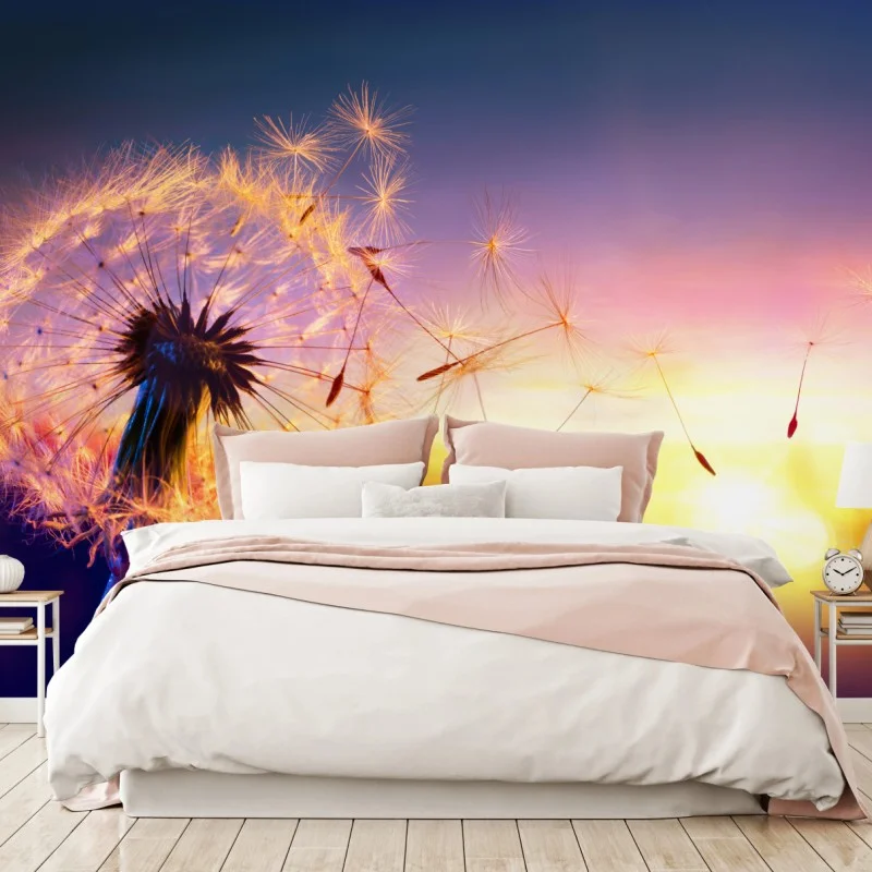 Carta da parati soffione dorato al tramonto