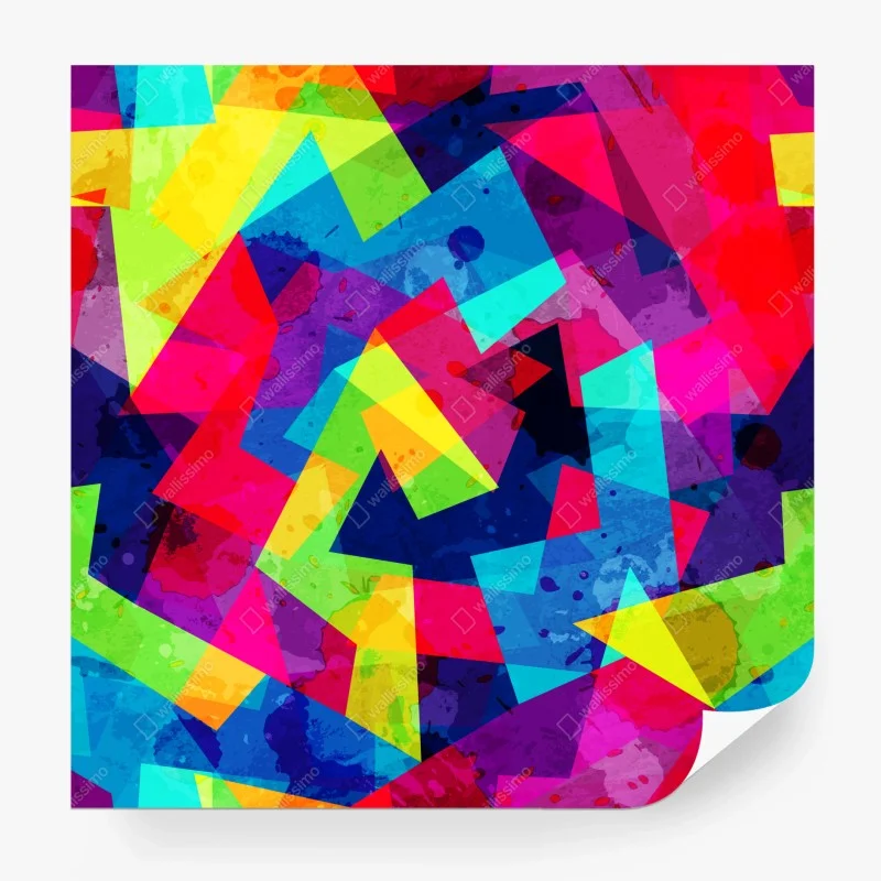 Carta da parati esplosione geometrica di colori