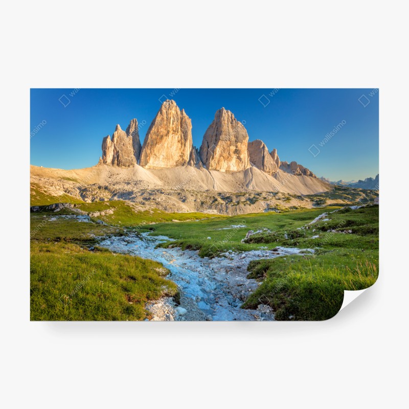 Carta da parati vista monumentale delle Tre Cime di Lavaredo