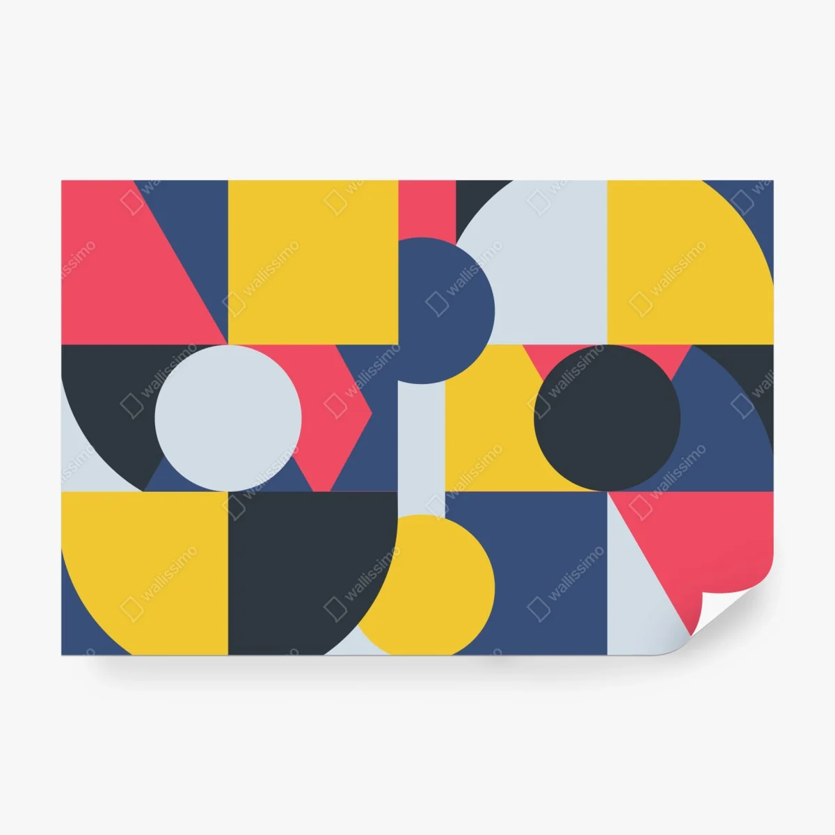Carta da parati composizione geometrica dai colori vivaci • Wallissimo®