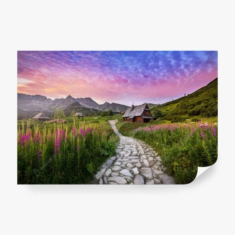 Carta da parati tramonto estivo a Hala Gasienicowa, Tatras
