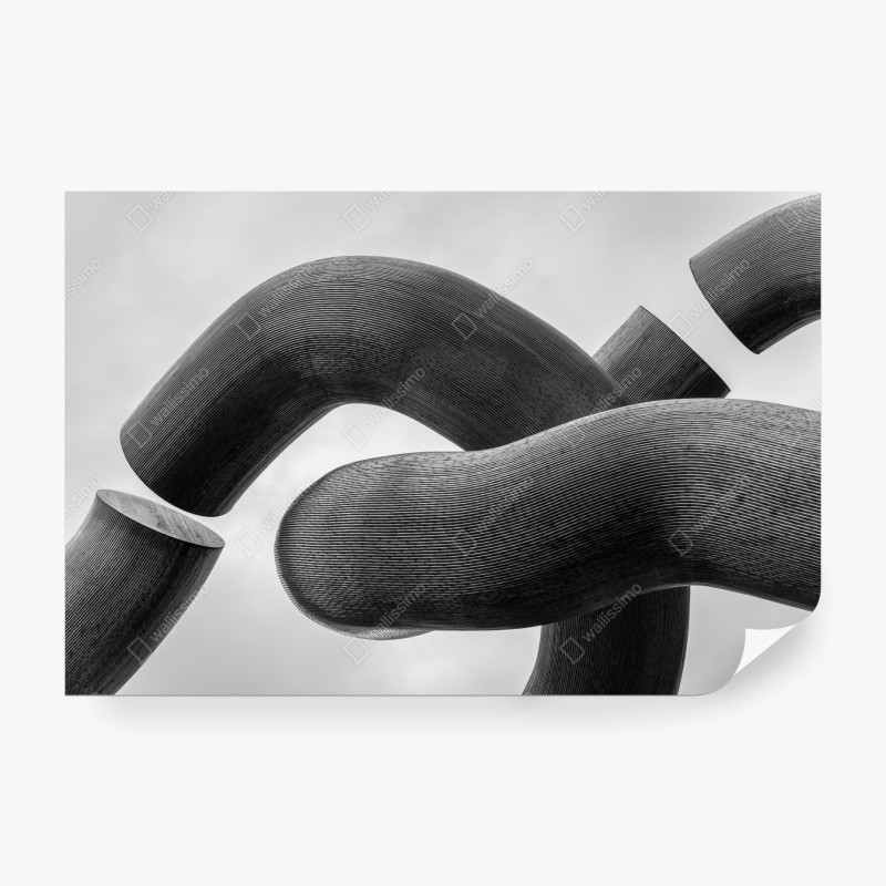 Carta da parati forme scultoree intrecciate