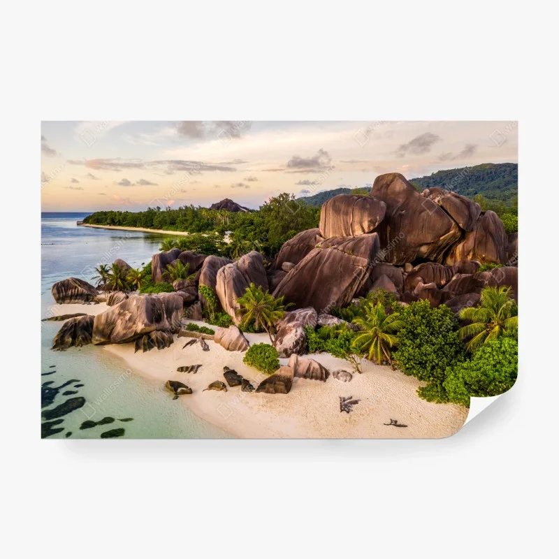 Carta da parati spiaggia di Anse d'Argent, La Digue