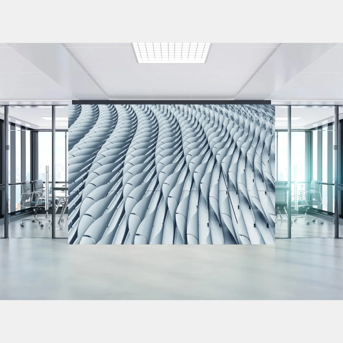 Carta da parati motivo architettonico ondulato • Wallissimo® Carta da parati motivo architettonico ondulato • Wallissimo®