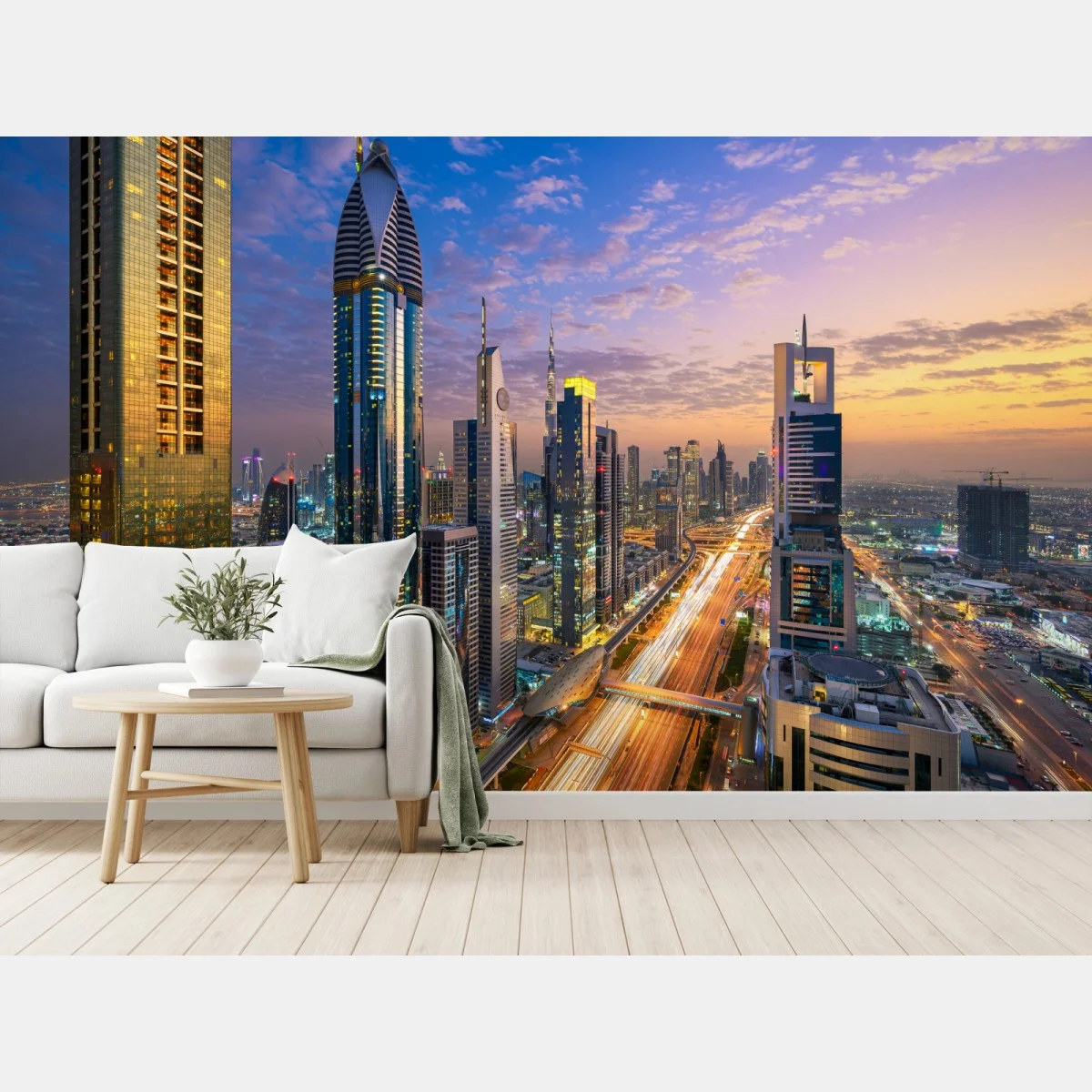 Carta da parati vista aerea notturna di Dubai sulla Sheikh Zayed Road • Wallissimo® Carta da parati vista aerea notturna di Dubai sulla Sheikh Zayed Road • Wallissimo®