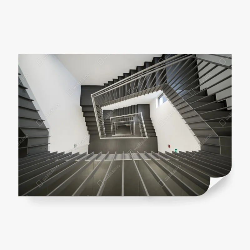 Carta da parati scala geometrica minimalista vista dall'alto