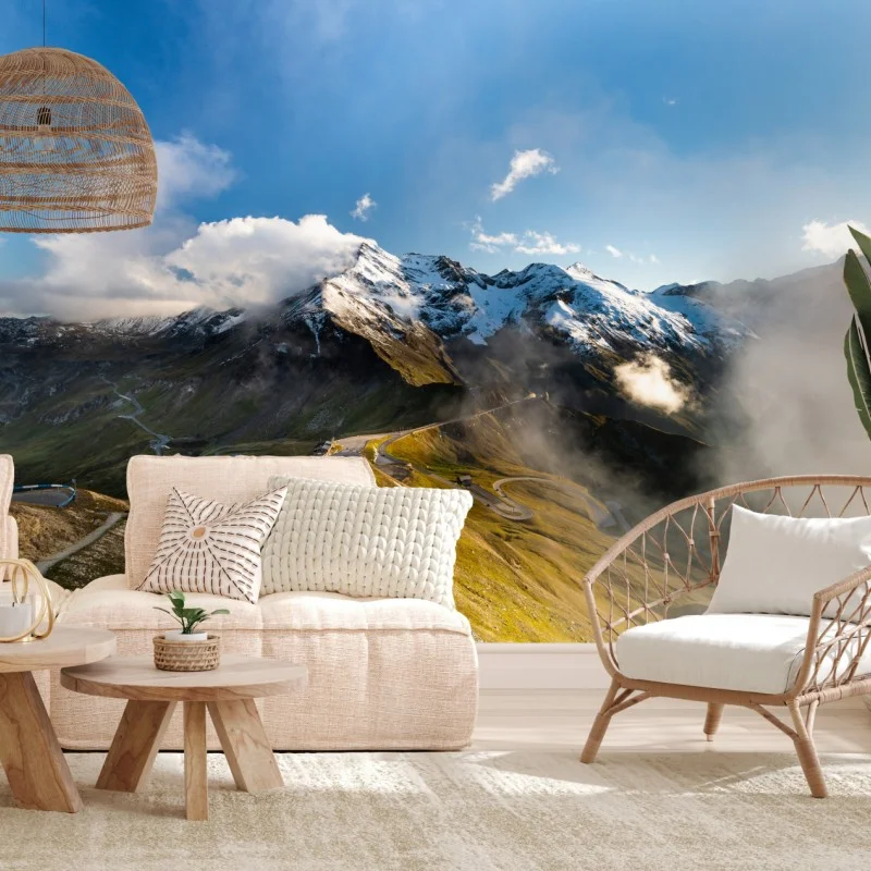 Carta da parati panorama alpino del Grossglockner sulle Alpi austriache