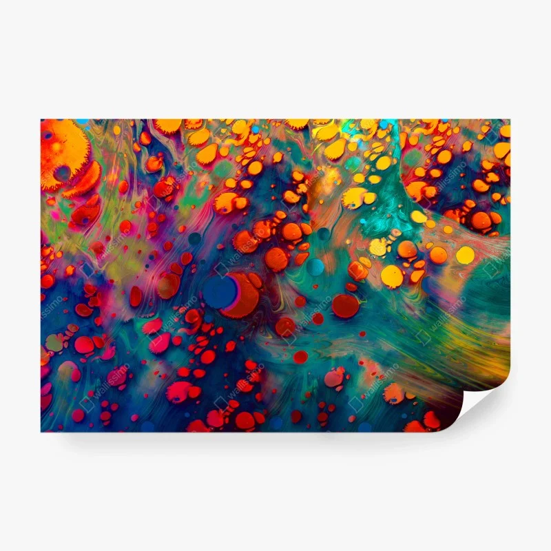 Carta da parati esplosione cromatica marmorizzata