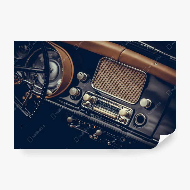 Carta da parati cruscotto retrò: eleganza automobilistica d'epoca