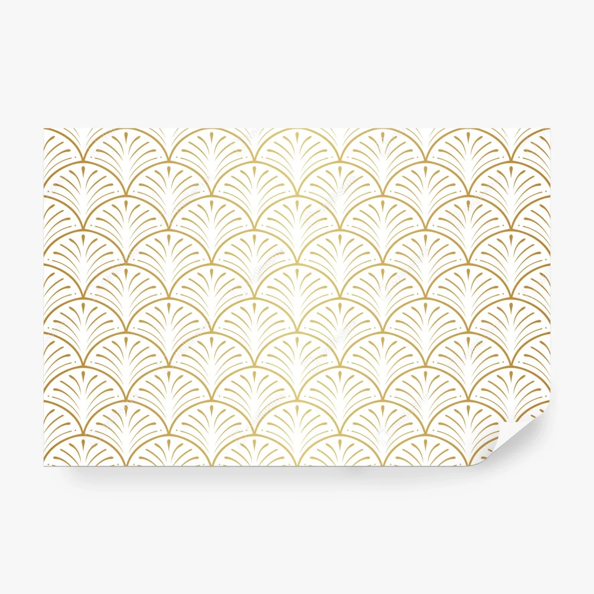 Carta da parati motivo art déco dorato su sfondo bianco • Wallissimo® Carta da parati motivo art déco dorato su sfondo bianco • Wallissimo®