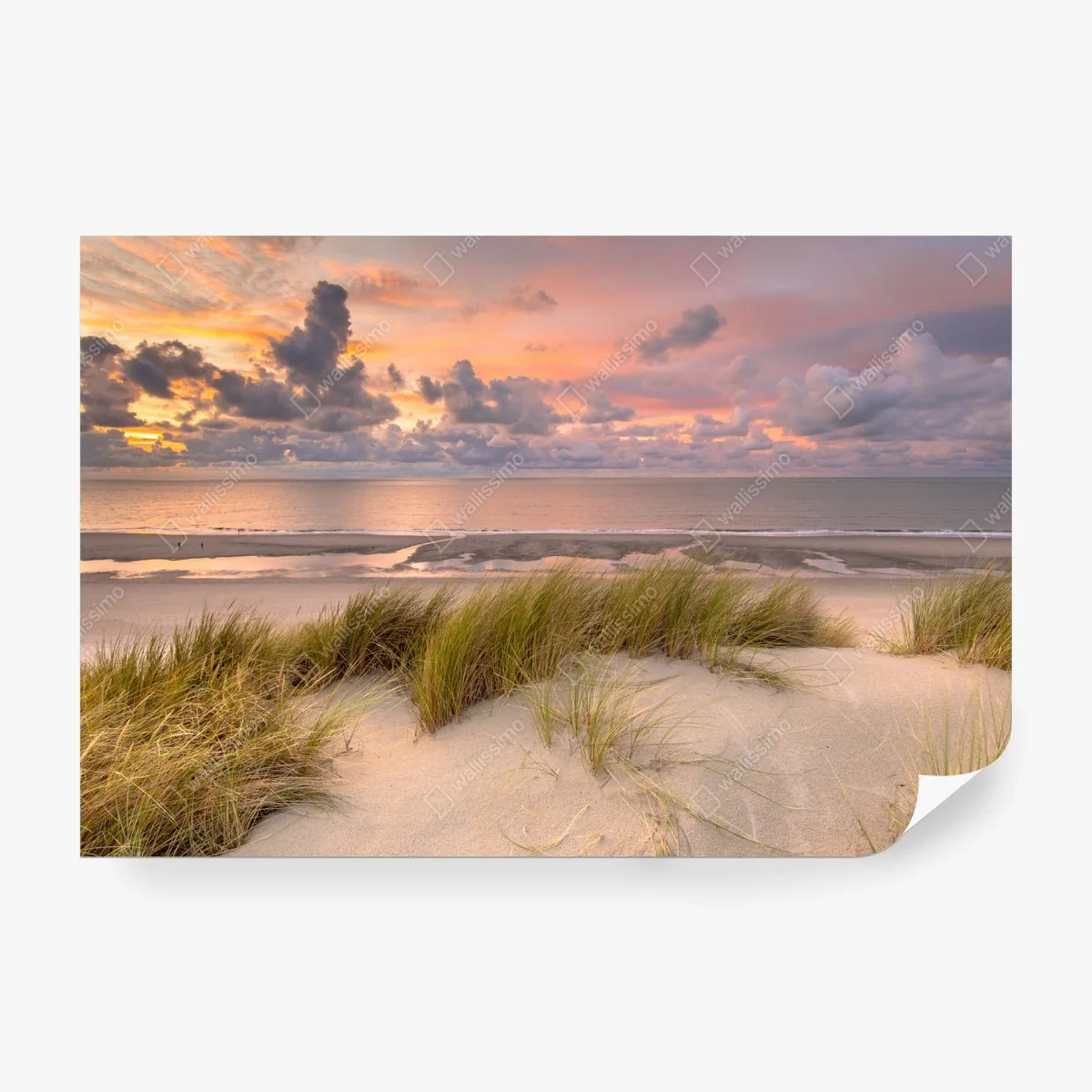 Carta da parati tramonto sulle dune al mare • Wallissimo® Carta da parati tramonto sulle dune al mare • Wallissimo®