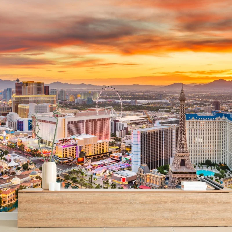 Carta da parati tramonto sulla skyline di Las Vegas
