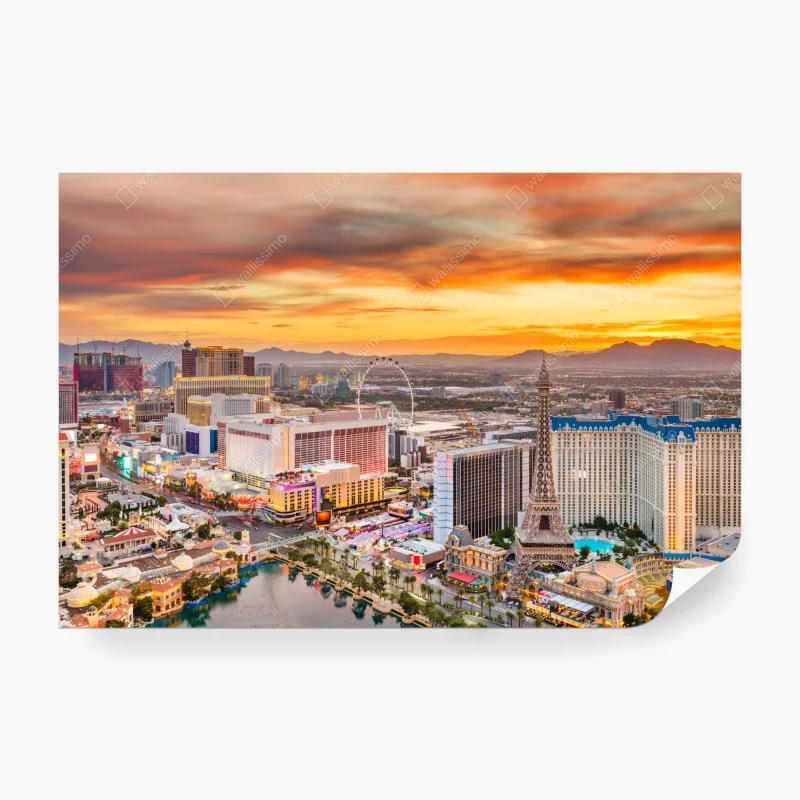 Carta da parati tramonto sulla skyline di Las Vegas