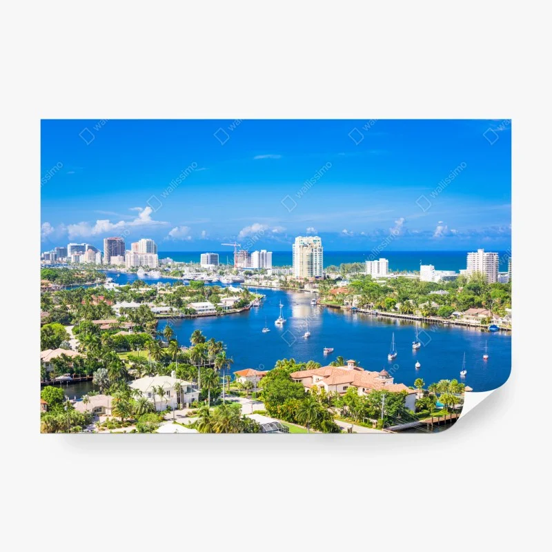 Carta da parati panorama costiero di Fort Lauderdale • Wallissimo®