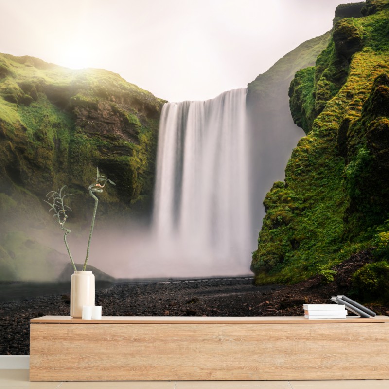 Carta da parati paesaggio maestoso di Skogafoss