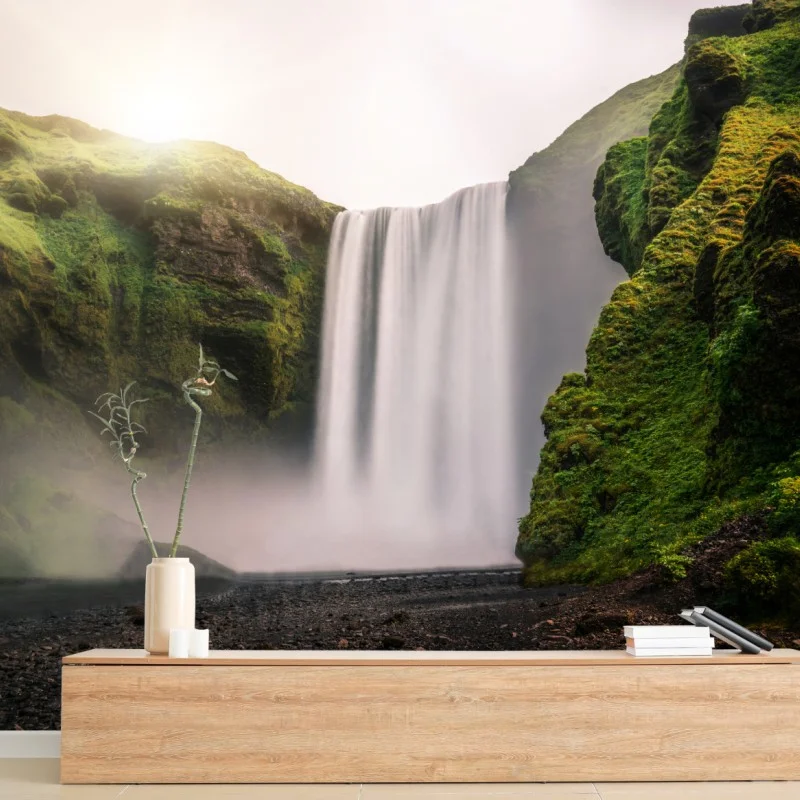 Carta da parati paesaggio maestoso di Skogafoss