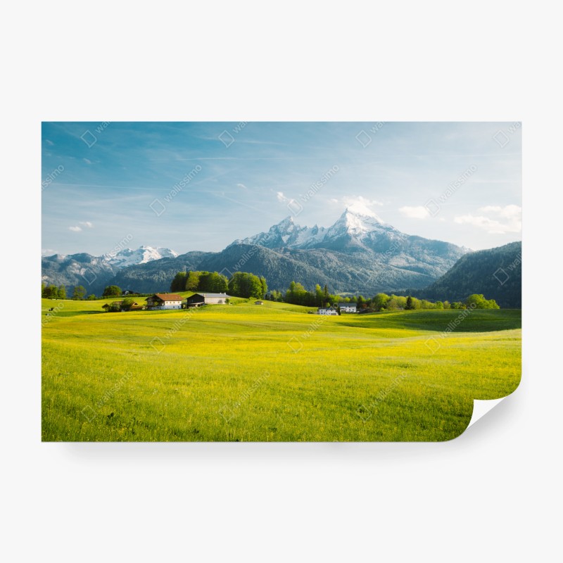 Carta da parati panorama alpino primaverile