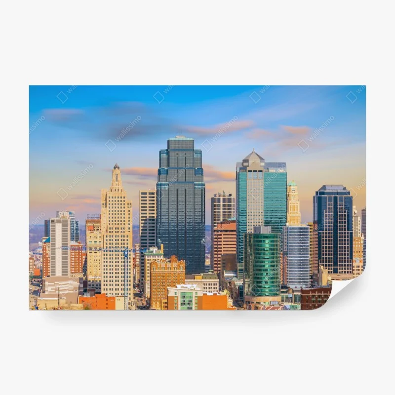 Carta da parati skyline di Kansas City al tramonto