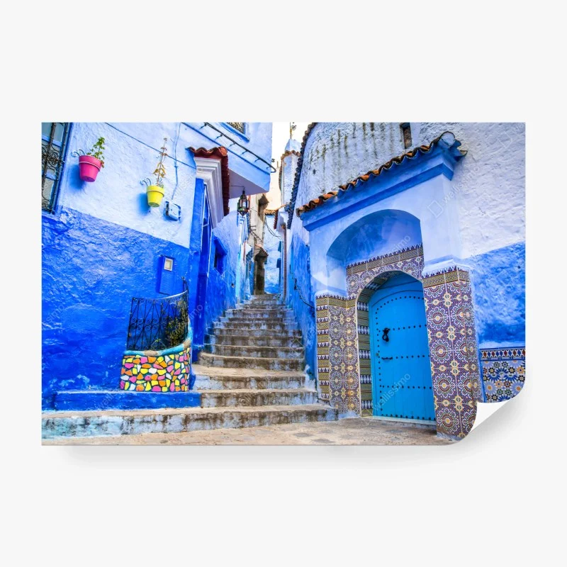 Carta da parati vicoli azzurri di Chefchaouen