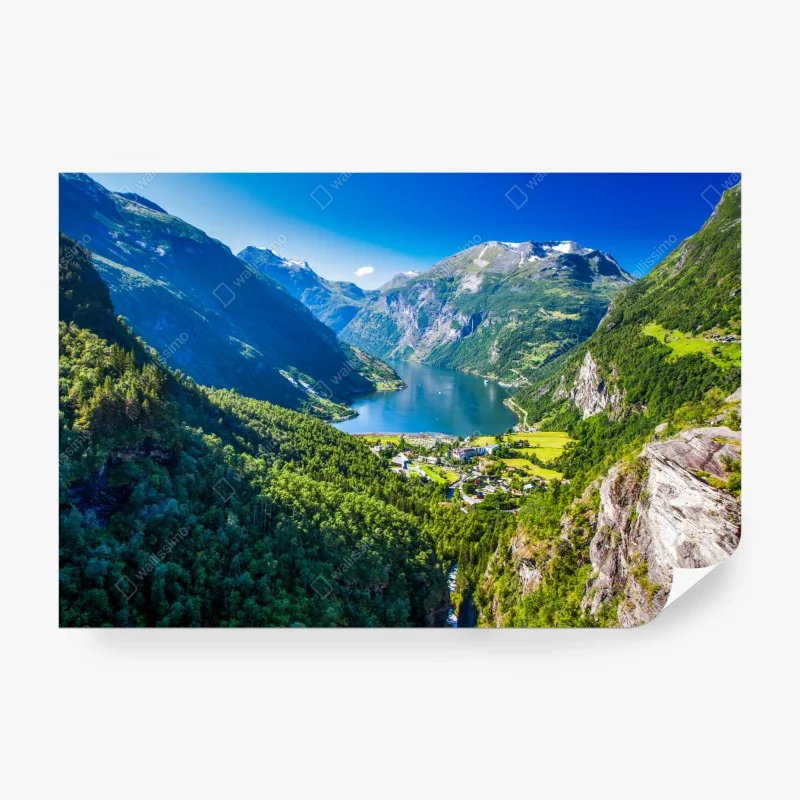 Carta da parati panorama mozzafiato di Geirangerfjord, Norvegia
