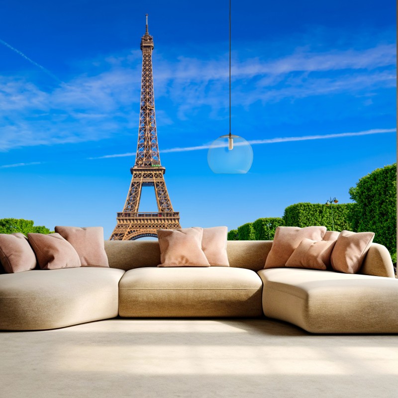 Carta da parati panorama maestoso della Torre Eiffel a Parigi