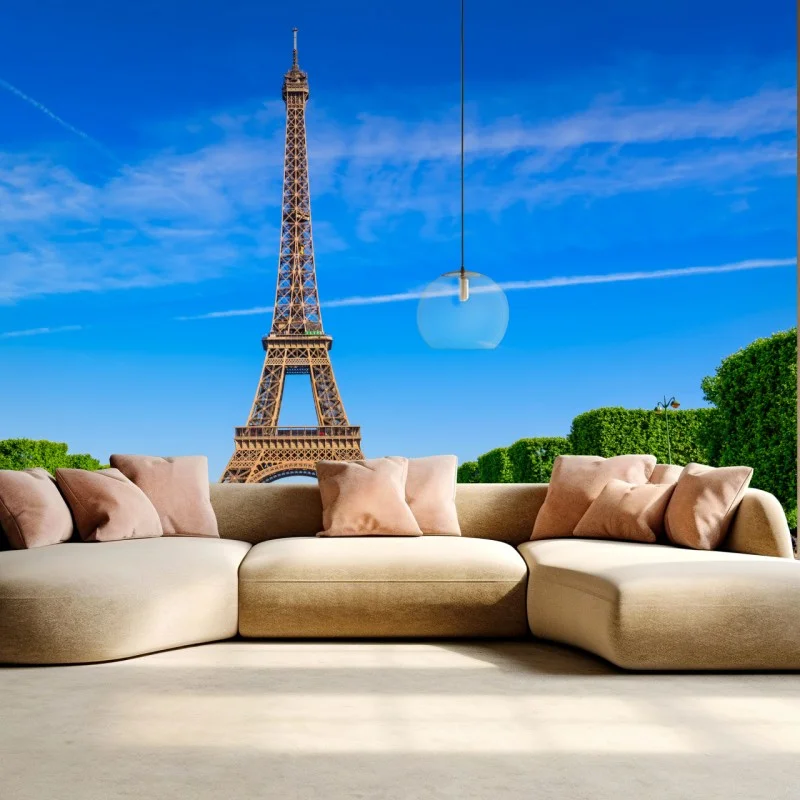 Carta da parati panorama maestoso della Torre Eiffel a Parigi