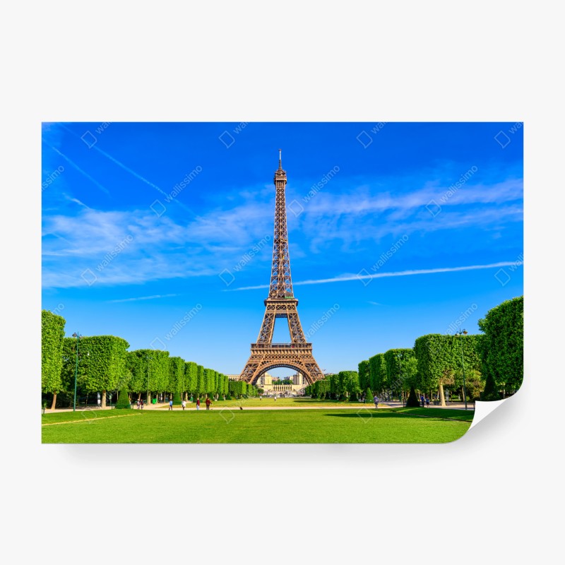 Carta da parati panorama maestoso della Torre Eiffel a Parigi