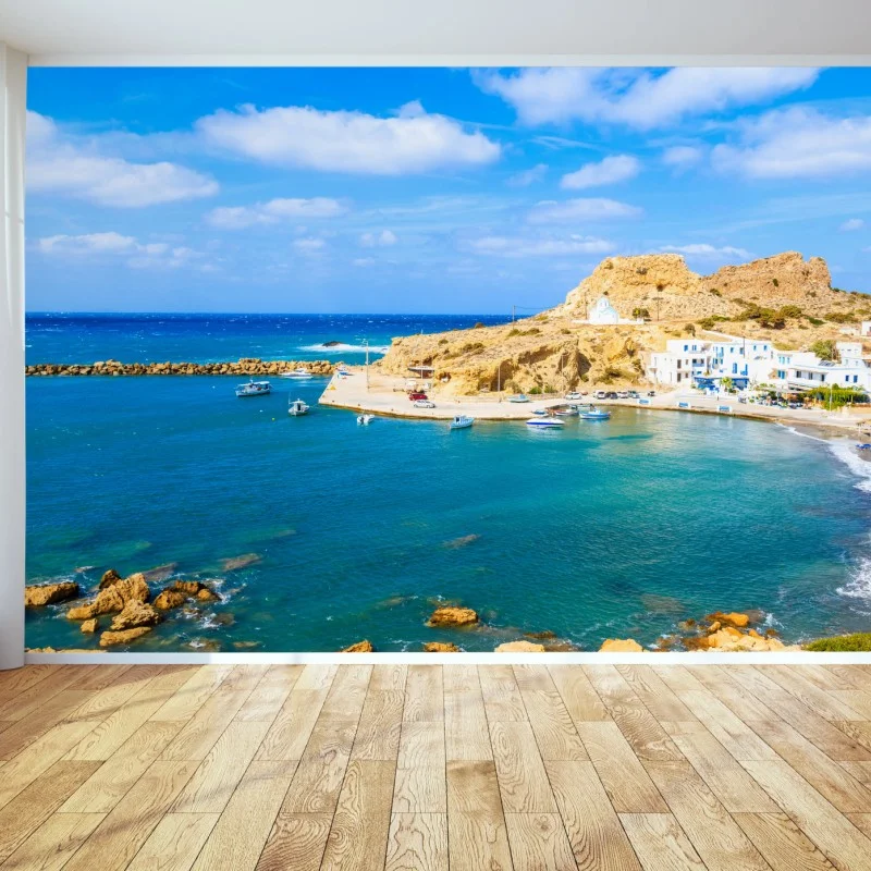 Carta da parati baia di Finiki, Karpathos • Wallissimo® Carta da parati baia di Finiki, Karpathos • Wallissimo®