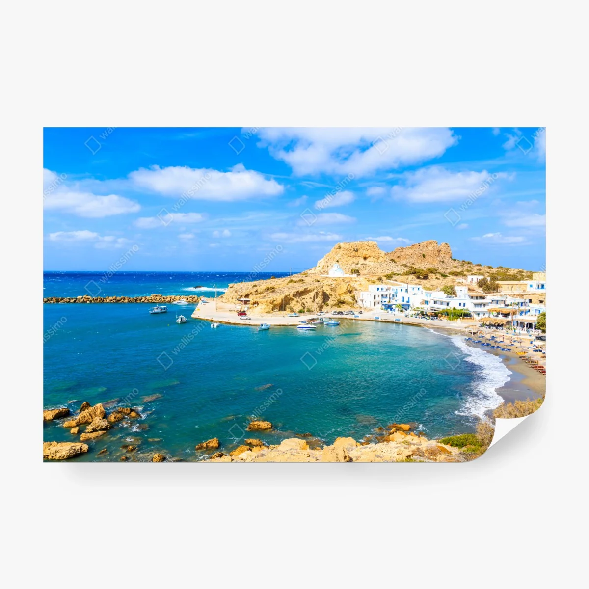 Carta da parati baia di Finiki, Karpathos • Wallissimo® Carta da parati baia di Finiki, Karpathos • Wallissimo®