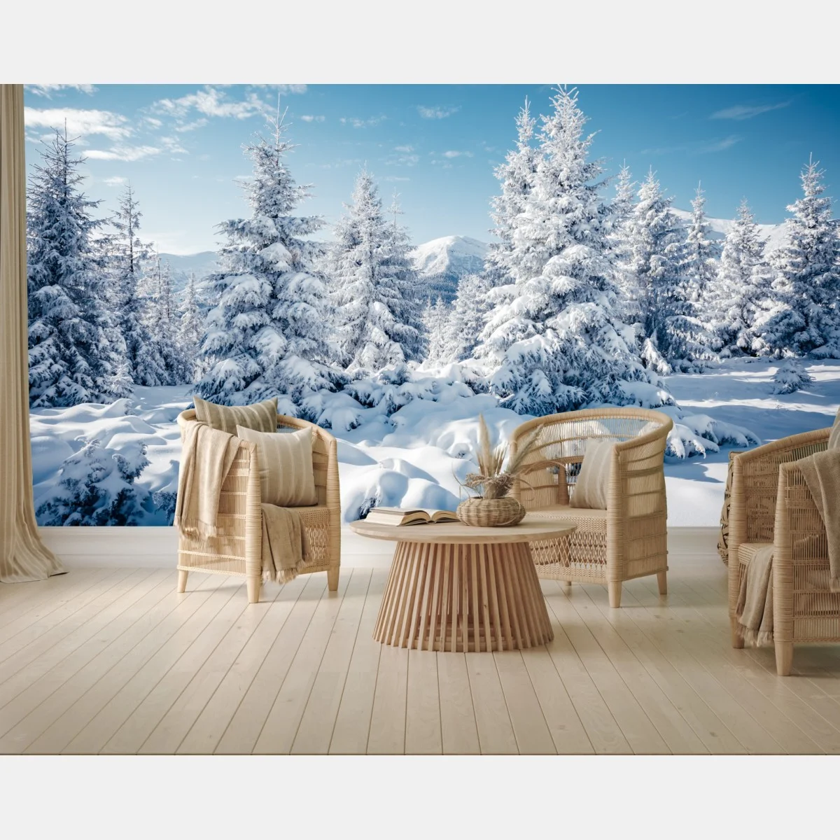 Carta da parati silenzio innevato nei Carpazi, Ucraina • Wallissimo® Carta da parati silenzio innevato nei Carpazi, Ucraina • Wallissimo®
