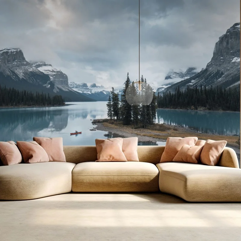 Carta da parati riflessi sul lago glaciale