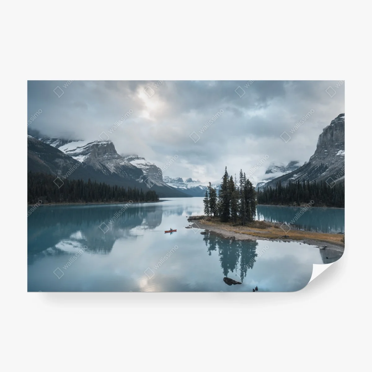 Carta da parati riflessi sul lago glaciale • Wallissimo®