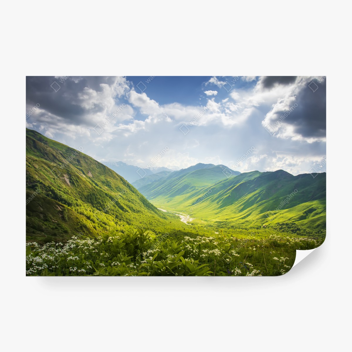 Carta da parati panorama della valle di Svaneti, Georgia • Wallissimo® Carta da parati panorama della valle di Svaneti, Georgia • Wallissimo®