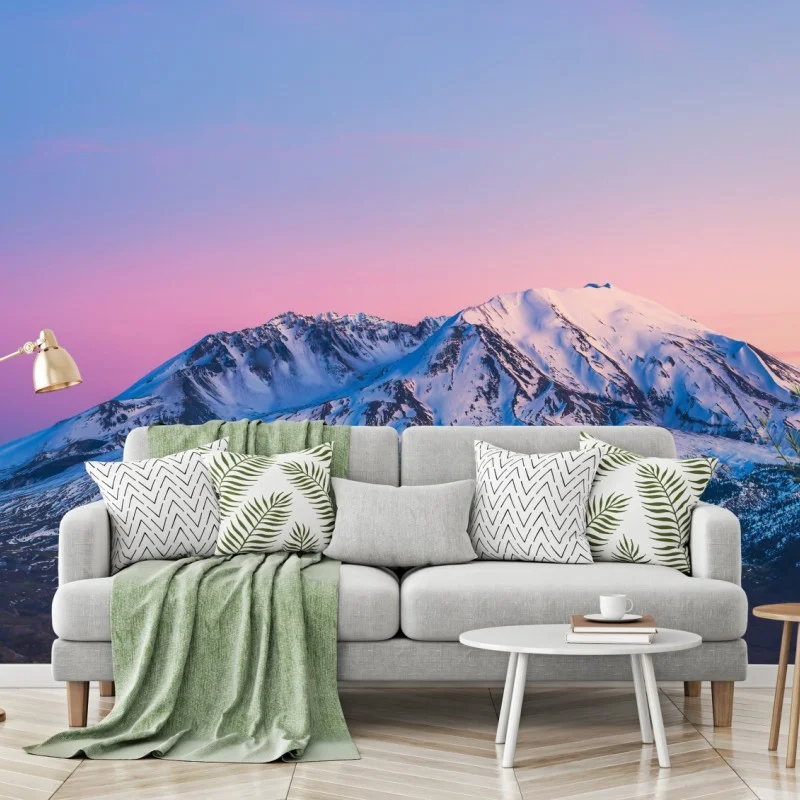 Carta da parati tramonto rosa sul Mount St. Helens