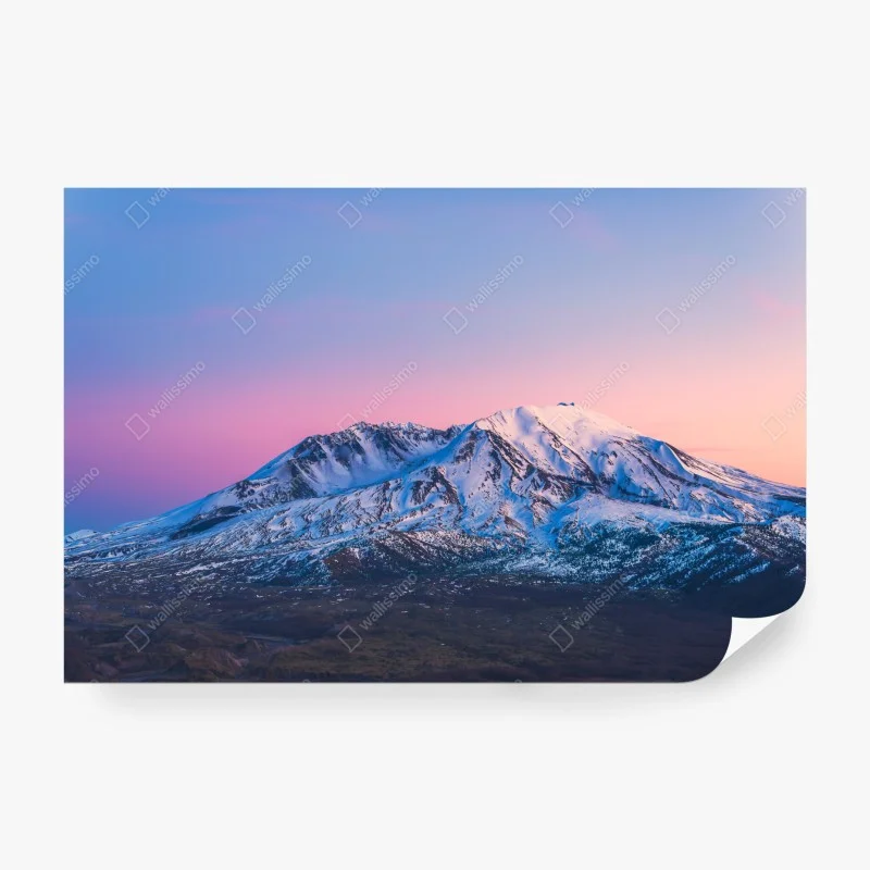 Carta da parati tramonto rosa sul Mount St. Helens