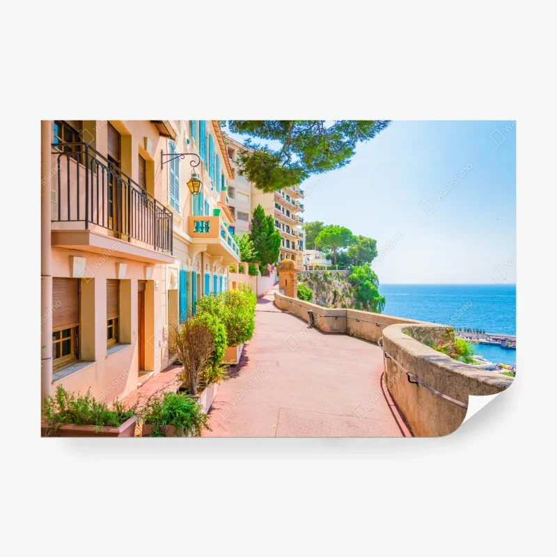 Carta da parati passeggiata sul lungomare soleggiato