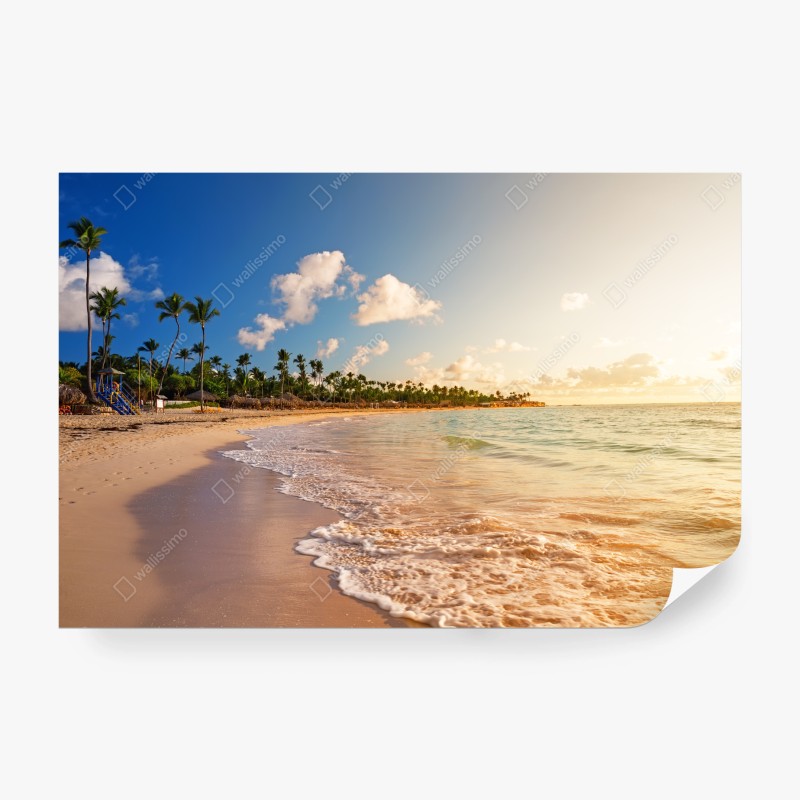 Carta da parati tramonto tropicale sulla spiaggia